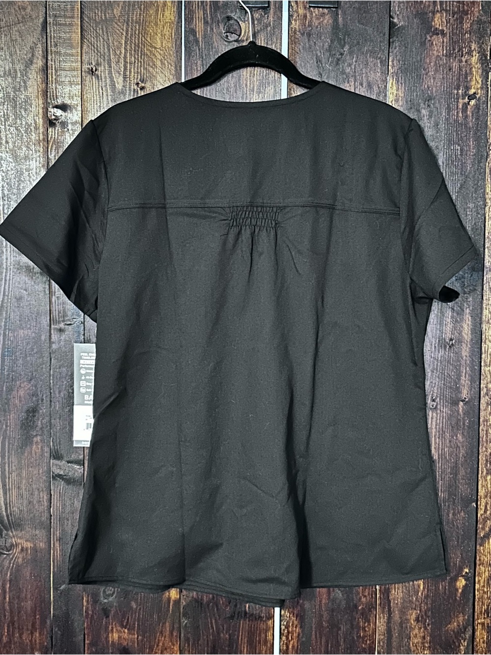 Grey's Anatomy Black V-Neck Scrub Top by WashU & Siteman Cancer Center - Picture 6 of 6